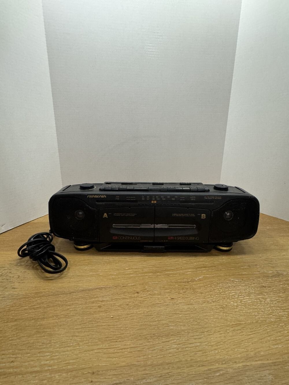 Sound Design Cassette Player AM/FM Stereo 4749BLK Tested Working